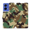 Flipové pouzdro Mobiwear - Motorola Moto G85 5G - V111P Maskáče (Knížkové flip pouzdro, obal, kryt na mobil Motorola Moto G85 5G - V111P Maskáče, materiál Umělá kůže + TPU - ochrana 360°, stojánek, si