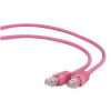 Gembird PP12-2M/RO patch RJ45, cat. 5e, UTP, 2m, ružový