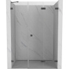 Mexen Lunar-F sprchové dvere skladacie pravé 135 cm, transparentné, brúsená šedá farba - 836S-135-050-66-00-P