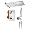Sapho Sapho, KIMURA podomietkový sprchový set s termostatickou batériou, box, 3 výstupy, chróm, KU383-21