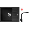 Sinks PERFECTO 650 Metalblack + Elka čierna matná