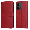 Peňaženkové puzdro Classic Leather case červené – Xiaomi Redmi 15C
