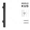 FT - MADLO kód 831 25x25 mm ST ks CIM - čierna matná (FNO) 210 mm 25x25 mm – cena za ks