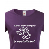Dámske tričko cez deň anjel, v noci diabol, Barva Fialová, Velikost M, Canvas Dámské tričko s krátkým rukávem Bezvatriko.cz 0265