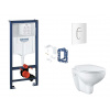 Grohe Rapid SL Set predstenovej inštalácie, klozetu, dosky SoftClose, tlačidla Arena Cosmopolitan a súpravy na vhadzovanie tabliet, alpská biela SANI11BB3146-GR
