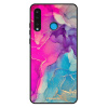 Lesklé pouzdro iSaprio pro Huawei P30 Lite - Purple Ink (Lesklé pouzdro, kryt, obal iSaprio Exclusive na mobil Huawei P30 Lite s motivem Purple Ink - elegantní skleněný vzhled, skvělá ochrana mobilu a