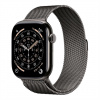 Apple Watch Series 11 GPS + Cellular 46mm Bridlicový sivý titán s bridlicovo sivým milánskym ťahom - S/M MFD34WF-A