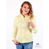 Luxusná žltá košeľa pre ženy s kvetovaným lemom VS-DK 1738