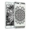 Silikónový obal Huawei P9 – IMD – Aztec Flower – čierna
