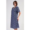 Dámska nočná košeľa s krátkym rukávom Miriam - tmavě modrá 4XL (VIENETTA SECRET)