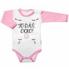 Baby Nellys Body dlhý rukáv s vtipným textom Baby Nellys TO DÁŠ OCKO holka
