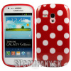 Silikónový obal Samsung Galaxy S III Mini – Polka – červená