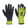 Zimné pracovné rukavice Cerva Palawan winter zateplené latex HV žlté veľ. 10