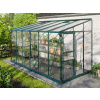 Skleník VITAVIA IDA 7800 sklo 3 mm + PC 6 mm zelený LG4649 - Vitavia Garden - m - oceľové sponky - hliníkový skleník - 15 rokov na vybrané vlastnosti AL konštrukcia - zmluvné - 10 rokov na nerozbitnos