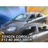 Deflektory komplet 4 ks pre TOYOTA Corolla, 2002-07