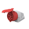 SOLIGHT 08750122 Zásuvka nástěnná P157, 5-pólová, 400v/32A, IP44