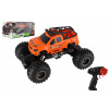 Teddies Auto RC pick up Off road terénny plast 23cm 2,4 GHZ na batérie so svetlom oranžový v krab. 30x15x19cm