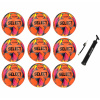 Výhodný akčný set - 9x Futbalová lopta SELECT FB Brillant Super TB SK Chance Liga 2024/25 5 oranžový-modrý