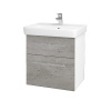 Dreja Umývadlová skrinka Q MAX SZZ2 60 - N01 Biela lesk / Úchytka T02 / D01 Betón