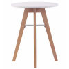 Design-Shop Jedálenský stôl okrúhly Viktor 60, nohy natura - v75 x Ø60 cm - Biela