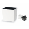 PROSPERPLAST Kvetináč URBI SQUARE LOW 24cm biely