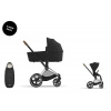 Cybex Platinum CYBEX Priam Set + Platinum Footmuff sepia black 2025 chrome with brown details
