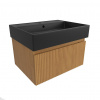 Swiss aqua technologies Koupelnová skříňka s umyvadlem SAT Evolution 58x30x44,5 cm dub medový mat SATEVO60DMU2B