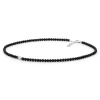 Gaura Pearls Stříbrný náhrdelník Angela, říční perla, spinel - stříbro 925/1000 224-105 Černá 39 cm + 3 cm (prodloužení)