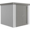 Biohort Plechový domček Neo2B 1.2 dvojkrídľové dvere strieborná 236 x 236 cm