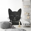 Nálepka na stenu - tabuľa - mačka