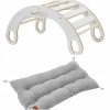 Sada hojdačka Montessori biela farba + vankúš baránok boucle, kids