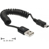 Delock kábel USB 2.0 A samec > USB mini samec, krútený kábel 83164