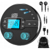 DISCMAN CD PREHRÁVAČ 2000 mAh FM AUX USB BLUETOOTH 5.1 LCD DVOJITÝ REPRODUKTOR