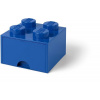 LEGO® úložný box so šuplíkom 250x250x180mm modrý