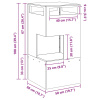 vidaXL Ohnisko 50x50x100 cm Z oceľou vystavenou poveternostným vplyvom - Hnedá - 262245-278877