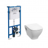 Jika Deep Set predstenovej inštalácie a závesného klozetu, Rimless, DualFlush, biela H6006160000002