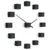 Designové nástěnné nalepovací hodiny Future Time FT3000BK Cubic black - doprava ZDARMA!