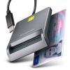 AXAGON CRE-SM3TC, USB-C FlatReader čítačka kontaktných kariet Smart card (eObčanka), kábel 1.2m CRE-SM3TC