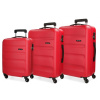 ROLL ROAD Flex Red, Sada ABS cestovných kufrov, 55-65-75cm, 5849464