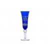 Bohemia Crystal Brúsené poháre na šampanské Tomy modrá 155 ml (set po 6 ks)