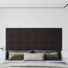 vidaXL Nástenné panely 12 ks čierne 30x30 cm umelá koža 1,08 m² - Čierna - 64915-19742