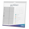 Ultimate Guard 24-Pocket QuadRow pages Side-Loading (10) - transparent