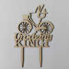 Narodeninový topper, drevené dekorácie, bicykel