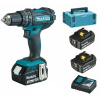 Makita DHP482RF3J aku příklepový šroubovák + 3x baterie 18V/3,0Ah + Makpac