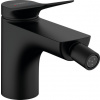 Hansgrohe Vivenis, páková bidetová batéria s odtokovou súpravou s tiahlom, čierna matná, HAN-75200670
