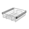 Nomet Výsuvný kôš YANA 150 mm Strieborná / Ložiskové výsuvy s tlmením 150 mm 780 - 930 mm