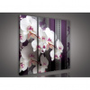 Obraz na plátne viacdielny - OB3154 - Biela orchidea fialový vzor 90cm x 80cm - S6