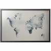 Victoria World Map magnetická tabuľa biela s čiernym rámom 60 x 40 cm