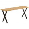 vidaXL Záhradná lavička so živou hranou 105 cm mangovníkový masív - Hnedá - 88304-42608