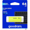 Goodram USB flash disk, USB 2.0, 64GB, UME2, žltý, USB A, s krytkou UME2-0640Y0R11